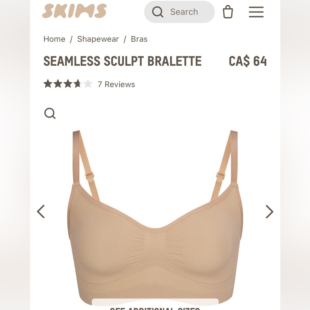 SKIMS Sculpting Bralette - Size 2X/3X